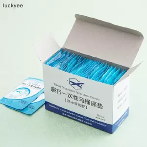 Luckyew 50 Chiếc Dùng Một Lần Du Lịch An Toàn PE Nhựa Vệ Sinh Ghế Thảm Đệm Thảm TQ