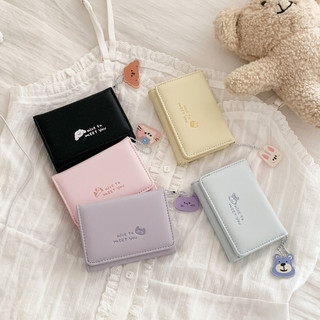Ví nữ in hình động vật dễ thương Ví da PU hàng ngày Mang theo thiết yếu Ví đựng tiền mặt dung tích lớn