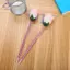 HFTOY 10 chiếc bút bi hoa hồng sáng tạo, bút viết dễ thương, quà tặng văn phòng phẩm vải nhựa hình hoa