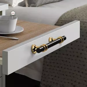 Tay nắm tủ vàng hiện đại maybest - Núm ngăn kéo rắn cho nội thất nhà bếp với chất liệu hợp kim kẽm {VN}