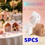 5 Chiếc Mới Dễ Thương Phong Cách Nhà Điều Trị Hộp Kraft Và Trắng Tông Hộp Đựng Kẹo Bánh Quy Và Quà Tặng Ngày Lễ Nhỏ