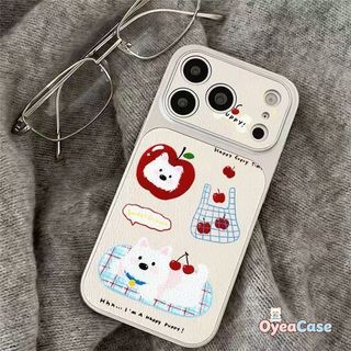 Ốp Lưng Chó Westie In Hình Apple & Cherry Cho Redmi Note 15 14 13 12 12S Turbo 11 SE 11S 11T 10 9 Pro Max Lite 10S 9S 8 Pro Plus 5G 4G Da Sang Trọng Trái Cây Ngọt Ngào Hoạt Hình Bìa Mềm