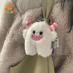 CANAMEK Sang Trọng Đồ Chơi Kawaii Thỏ Dễ Thương Búp Bê Quái Vật Nhỏ Hoạt Hình Trẻ Em Móc Khóa Cặp Đôi Bapa Nhồi Bông Mặt Dây Chuyền Phụ Kiện Quà Tặng CSF