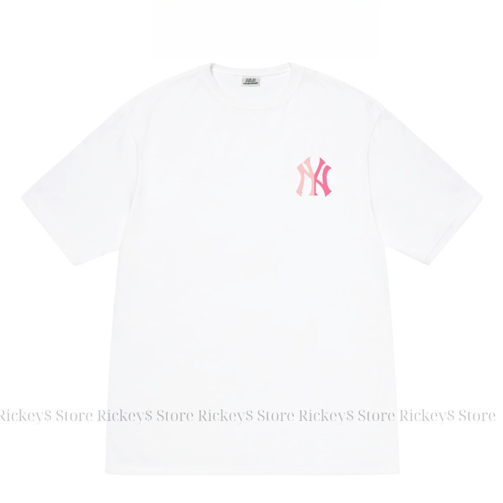（Giao hàng 24h）Angela [High Quality] Áo Thun MLB YANKEES PINK LOGO - Chất Liệu Cotton Cao Cấp