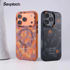 Ốp Điện Thoại Graffiti Màu Từ Tính, Sanptoch, Cho iPhone 17, 16, 15, 14, 13, Pro Max, Khung TPU Mềm + Vỏ PC Cứng, Cho iPhone 17 Pro Max, Vỏ Bảo Vệ