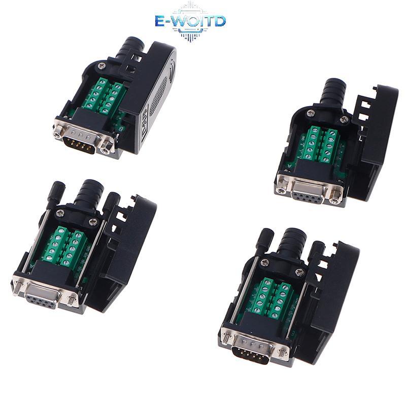 E-WOITD DB9 Kết Nối Nam Nữ 9 Pin Cắm Dây Tay RS232 RS485 Thiết Bị Đầu Cuối Đột Phá E-WOITD