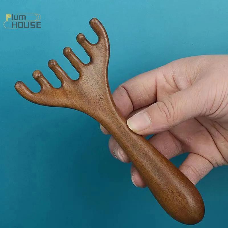 PlumHOUSE 1 Cái Nhựa Năm Móng Da Đầu Máy Mát Xa Gua Sha Dụng Cụ Xước Lưng VN