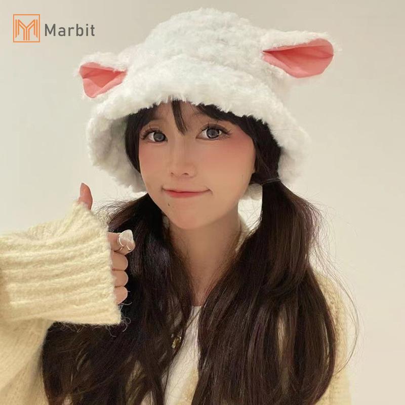 Mũ tai cừu nữ Marbit Mũ ngư dân đa chức năng dễ thương Thu đông Mới