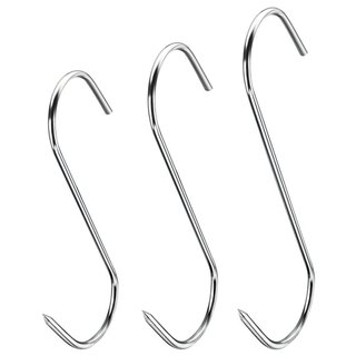 Móc treo thịt heo,Thịt gà,Thịt vịt Chữ S( Móc Đơn)Inox cao cấp không gỉ,Móc Chữ S NHỌN Inox Treo Thịt Cá Nướng BBQ-FE123