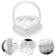 DAYBREAK Hộp Nhẫn Hình Trái Tim, Gối Nhẫn Chất Liệu Satin Ren Trắng, Có Tay Cầm Nơ Mini Nhẫn Cưới Gối Ngày Lễ Tình Nhân