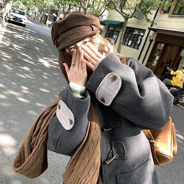 [26105] Áo Khoác Trench Dáng Ngắn Cho Nữ Cổ Bẻ - Áo Khoác Mùa Đông Mặc Ấm Xu Hướng Thời Trang Cheeryfree | BigBuy360 - bigbuy360.vn