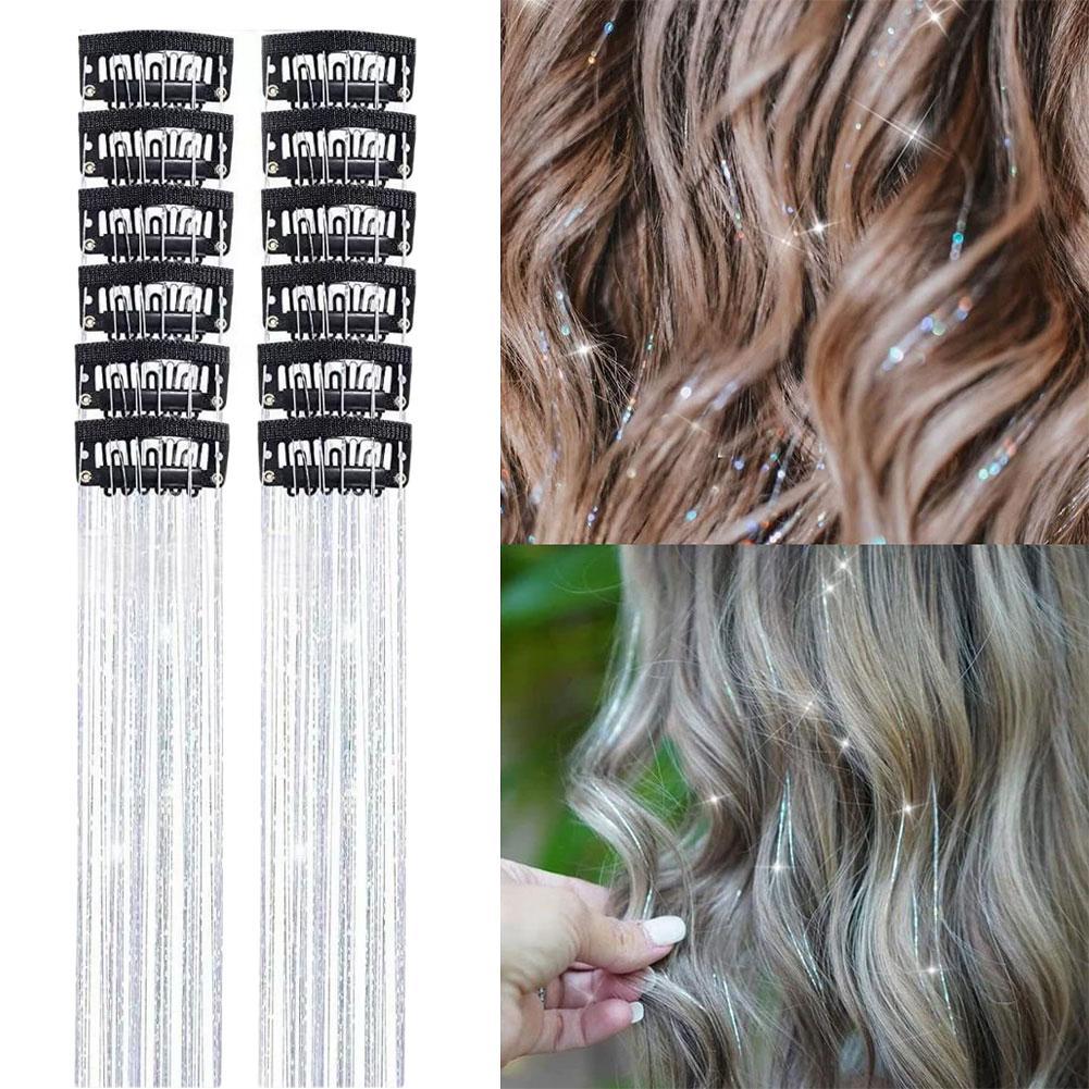 Kẹp Ruy Băng Sáng Bóng với Tinsel Lấp Lánh - Tăng Khối Lượng và Chiều Dài Ngay tức thì