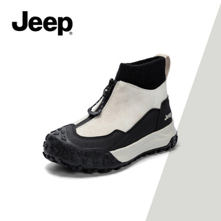 Giày bốt ngắn đi bộ đường dài JEEP dành cho nữ Thu Đông Retro Giày bốt thiết kế Niche chống trượt chống mài mòn