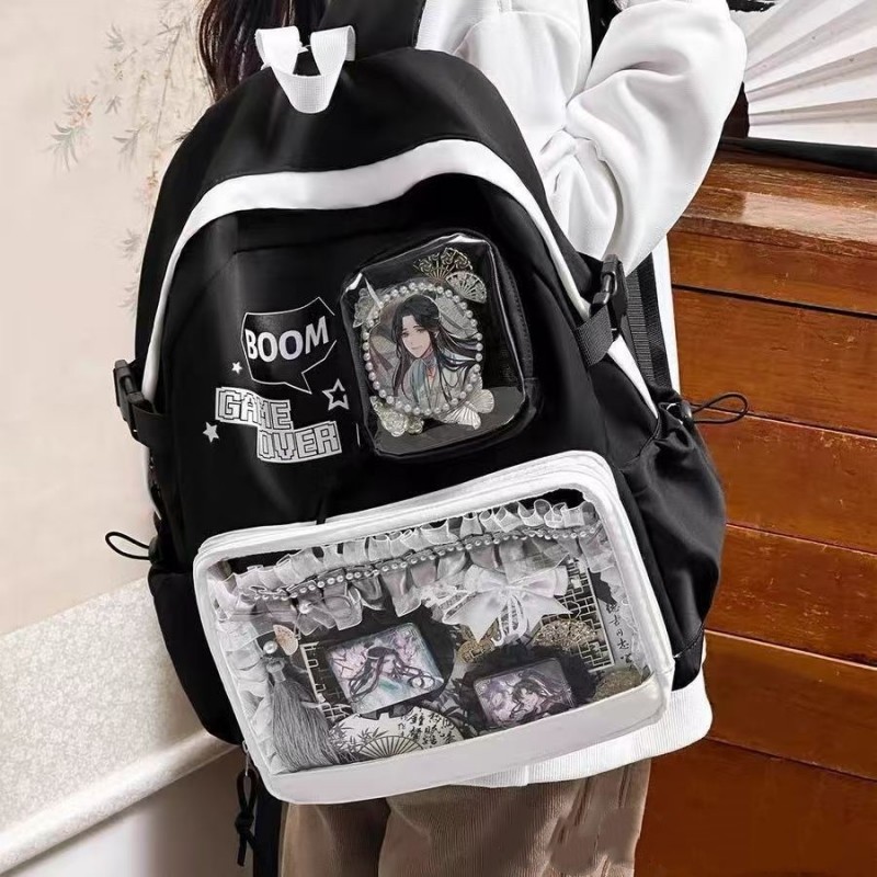 GC2 Ba lô trong suốt Itabag Otaku văn hóa Millet Big Food Trường trung học cơ sở Túi đi học nữ CG2