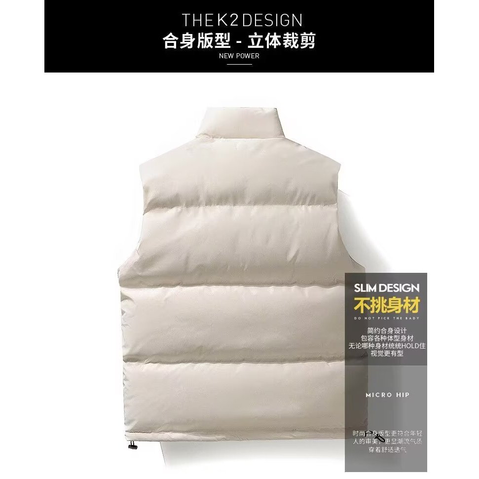 Áo khoác nam CN Áo khoác không tay có đệm Cotton Áo khoác ấm áp