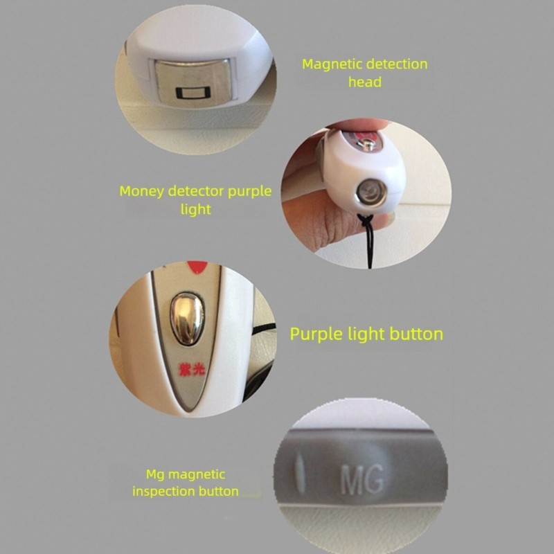 Btsg Bút xác minh tiền di động Đèn huỳnh quang Phát hiện từ tính Bút chuyển đổi tiền để kiểm tra nhanh chóng