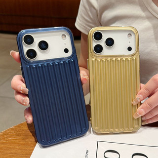 Ốp điện thoại hình hành lý mạ điện cho iPhone 17 16 15 14 13 12 11 Pro Max 17PM 17Air Bìa mềm