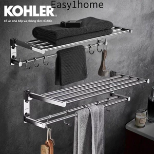 【 KOHLER 】Giá treo khăn tắm bằng đồng không cần khoan, giá treo khăn tắm bằng đồng, giá đỡ trưng bày, giá lưu trữ phòng