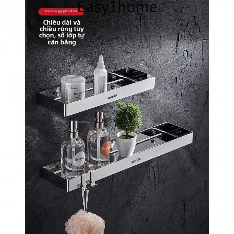 【 KOHLER 】Kệ tắm bằng thép không gỉ 304, kệ đa năng cho nhà bếp, kệ hình chữ nhật cho phòng tắm, kệ hình chữ nhật thực t