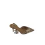 Giày nữ mùa hè ZAR chất lượng cao Giày nữ Apricot Đính cườm lưới kẻ sọc Slingback Mũi nhọn Stiletto Muller San