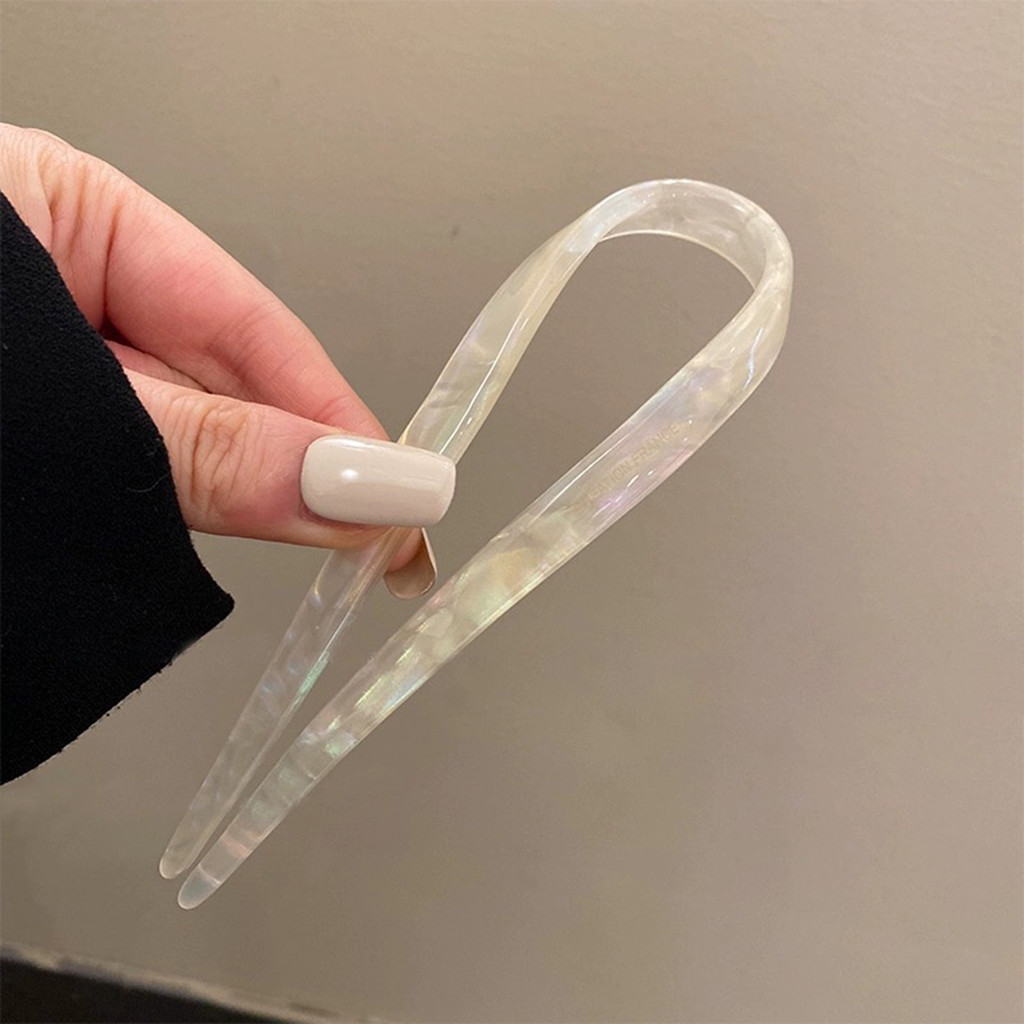 Mẫu mới kẹp tóc hình chữ U bền từ acrylic, dụng cụ DIY tạo kiểu tóc