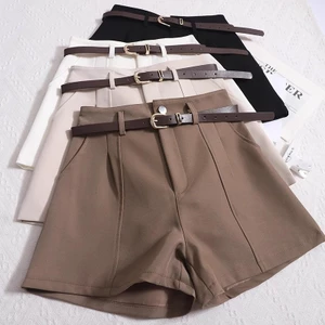 Quần Short Nữ 2025 Thời Trang Mỏng Hơn Nhìn Tính Khí Eo Cao Chữ A Quần Ống Rộng Nhỏ 5.12