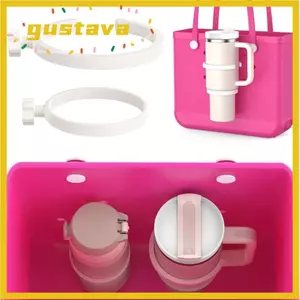 GUSTAVA 2 Chai Đồ Uống, Giá Đỡ Cốc Silicon Chống Trơn Trượt Cho Túi Bogg, Hộp Đựng Cốc Di Động Đi Biển