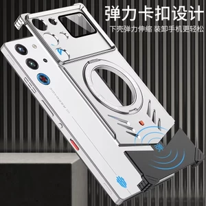 Hợp Kim Nhôm Không Khung Dành Cho ZTE Nubia Red Magic 10 11 Pro + 10 Pro PIus Case Capa Tản Nhiệt Xoay Vòng Giá Đỡ