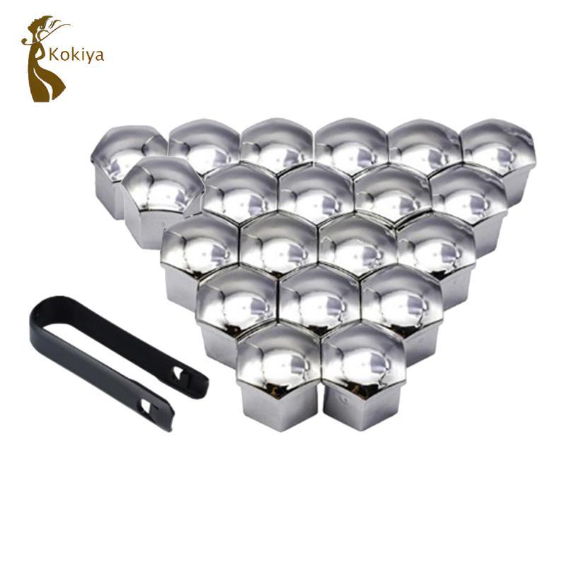 20 Miếng Vỏ đai ốc bánh xe ô tô, Vỏ bọc, Trang trí ngoại thất, Đa năng với dụng cụ kẹp, Bảo vệ rỉ sét, Bu lông trung tâm lốp