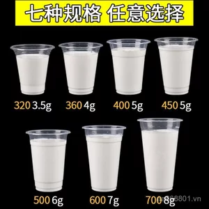 95 Calibre Cốc Trà Sữa Cốc Nhựa Dùng Một Lần Trong Suốt Uống Nước Trái Cây Cốc Bao Bì Đậu Nành Cốc Sữa Có Nắp 5AZM