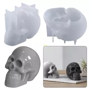 Flgo DIY Craft Epoxy Resin Khuôn Handmade Bucktooth Skull Trang Trí Khuôn Silicon