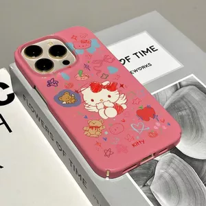 Ốp Điện Thoại Angel Hello Kitty QYJS Thích Hợp Cho IPhone 16 15 14 13 ProMax 12 PRO 17 AIR 11 7 8 PLUS XR XSMAX Ốp Lưng Cứng Niche Film Tươi