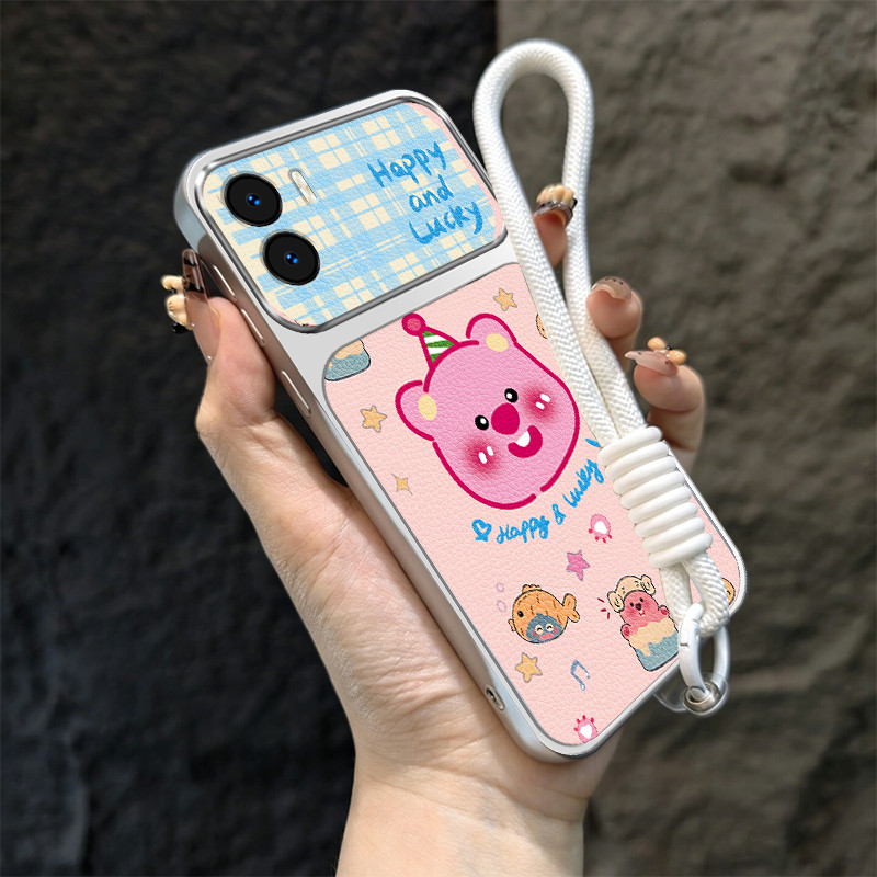 Ốp Lưng Cho Redmi A1 A2 PLUS POCO C50 C51 4G Vỏ Điện Thoại Vỏ Mềm Silicon Chống Sốc Thiết Kế Mới Thẩm Mỹ Có Dây Buộc Cho Bé Gái Heo Hồng Dễ Thương TBFSZ1
