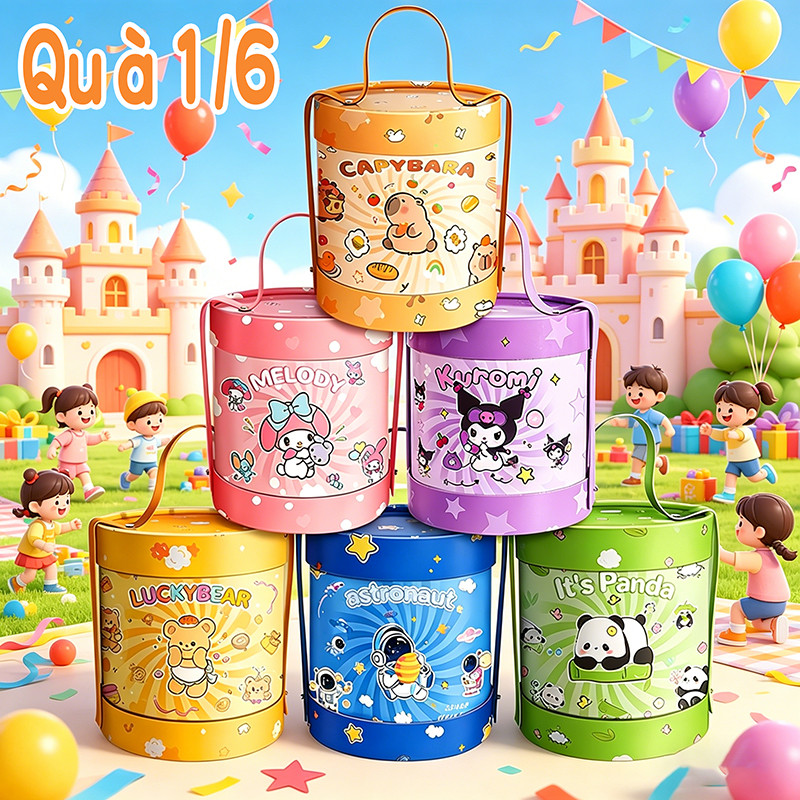 Bộ quà tặng văn phòng phẩm đồ dùng học tập hoạt hình cute cho bé sinh nhật 1/6 tốt nghiệp hot