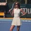 Phong Cách Mới Xuân Hè Váy Tennis Không Tay Có Miếng Lót Ngực Chống chói Váy Thể Thao Nữ Phù Hợp Với