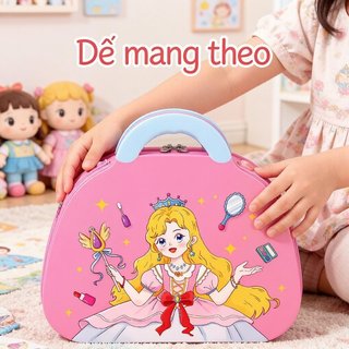 Công Chúa Magic Túi Trang Điểm Trẻ Em Làm Đẹp Chơi Bộ Màu Miếng Dán Thủ Công Hoạt Động Đồ Chơi Quà Tặng Bé Gái