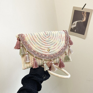 Túi cói cá nhân dệt ống hút phong cách Bohemian