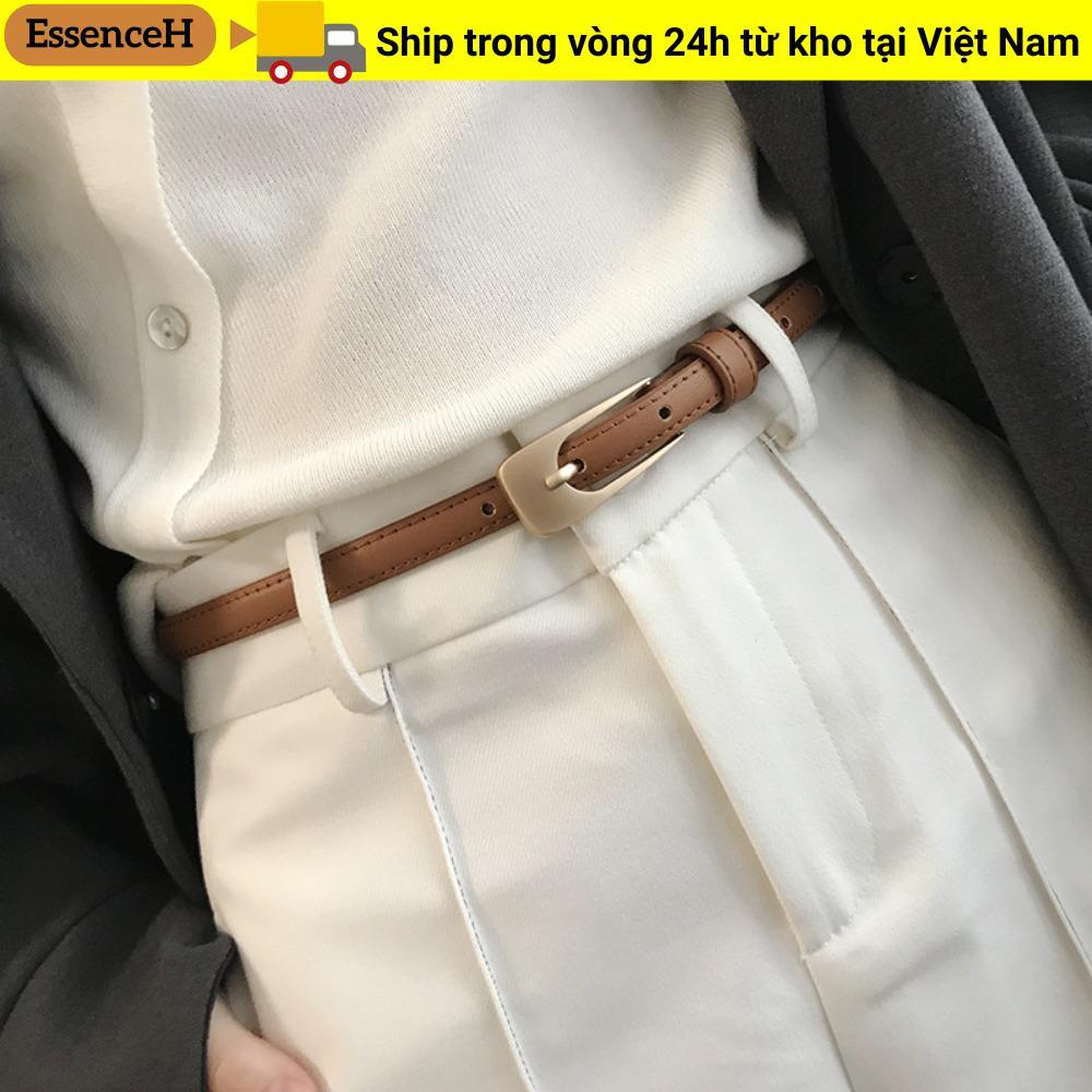 Thắt lưng da ESSENCEH Thắt lưng nữ Retro Quần thường ngày