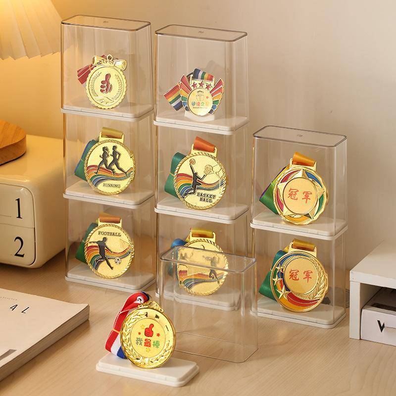 PNPIA- Hộp trưng bày huy chương Hộp lưu trữ Acrylic ổn định trong suốt cho màn hình máy tính để bàn Giải thưởng và chân thành tựu