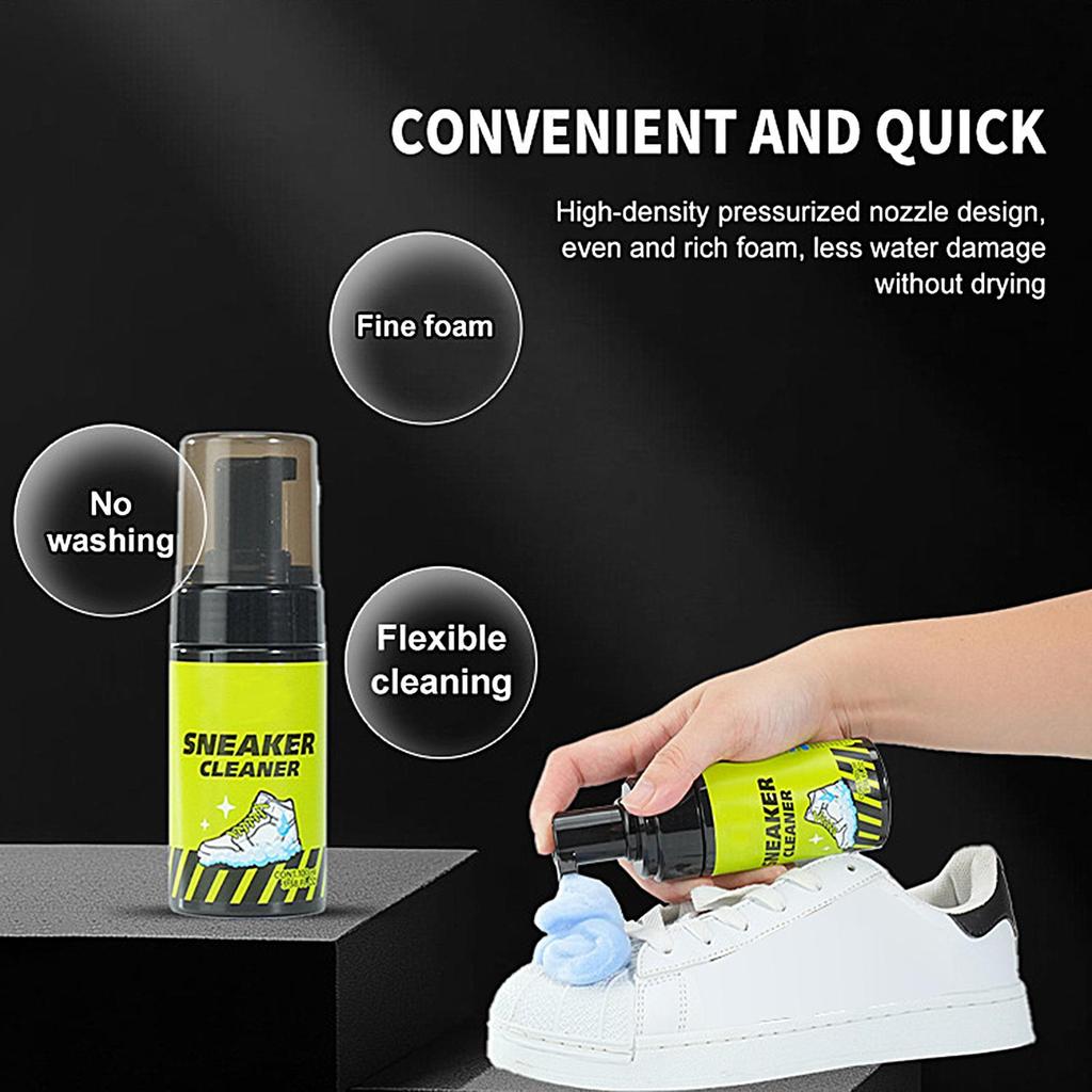 Giày Sneaker Cleaner 100ml 4 Miếng Bọt Không Rửa Làm Sạch Tẩy Trắng Giày Bụi Cho Bóng Rổ Golf Vải Lưới jiwvn
