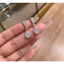 Bông tai nữ đa năng khí chất thời trang Pháp zirconia vàng trắng cá tính