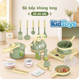 Bộ Đồ Chơi Nấu Ăn KidToys Có Đèn Nhạc - Mẫu Khủng Long Và Thỏ Tím Cho Bé Tập Làm Đầu Bếp
