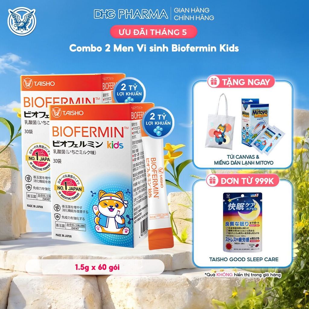 [MUA CÓ QUÀ]Combo 2 Men Vi sinh Biofermin Kids cân bằng hệ vi sinh ...