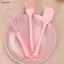 Luckyew 3 Cái / bộ Silicone Nướng Bộ Bánh Kem Thìa Cạp Nhà Bếp Hộ Gia Đình Đánh Trứng Thịt Nướng Dầu Bàn Chải Tiện Ích Đồ Dùng Nhà Bếp TQ