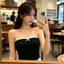 Mềm Mại Slim Phù Hợp Cho Ngày Đêm Tiệc Mùa Hè, Nữ Màu Đen Xếp Ly Nơ Ren Viền Dây Crop Top