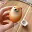 HFTOY Sáng Tạo Shiba Inu Thực Tế Hình Trứng PVC Trang Trí Bàn Làm Việc Trang Trí Cho Chó & Trứng Cho Văn Phòng Tại Nhà Quà Tặng Giáng Sinh Vui Vẻ ~
