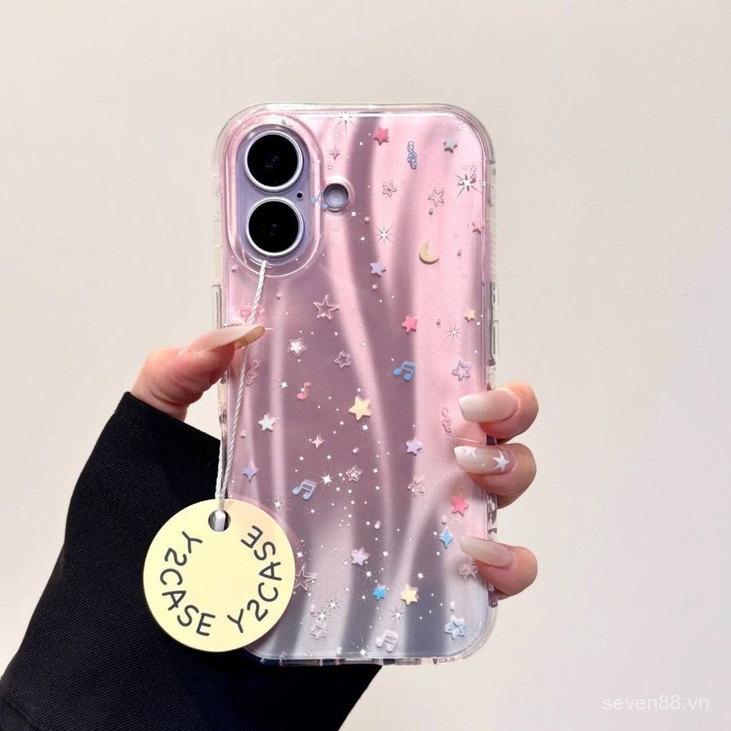 Ốp Điện Thoại Thích Hợp Cho iPhone 11 12 13 14 15 16 17 Pro max Plus Air ins Toàn Màn Hình Smudge Note Ngôi Sao Nhỏ Chống Sốc Vỏ Bảo Vệ Chống Sốc Bao Gồm Tất Cả 2IHZ