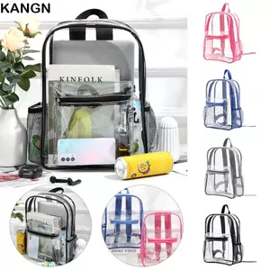 Ba lô trong suốt KANGN, Ba lô PVC lưu trữ dung tích lớn, Ba lô thiết kế sang trọng thời trang Thể thao ngoài trời