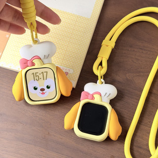 Ốp Bảo Vệ Silicon Chó Đầu Bếp Thích Hợp Cho iwatch S11 10 9 8 7 ULTRA 6 5 4 SE 3 2 1 Kích Thước 38mm 40mm41mm42mm44mm46mm49mm
