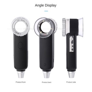7 Đèn Led 30X Sạc USB Kính lúp UV tím xác minh ánh sáng đánh giá cổ Trang sức cầm tay Kính lúp